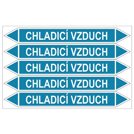 Značení potrubí, chladicí vzduch